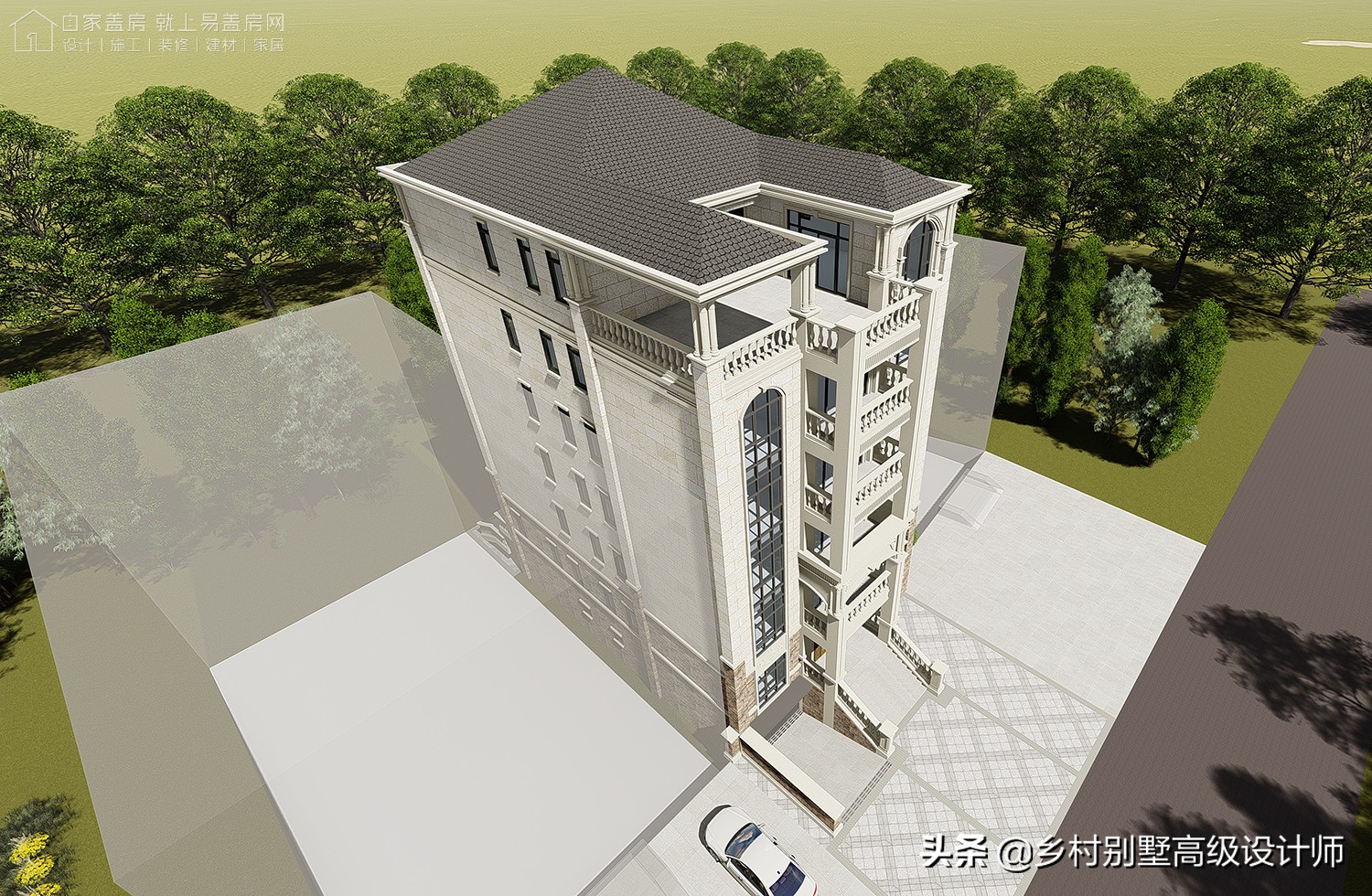 孝感新中式别墅,湖北孝感现代风别墅