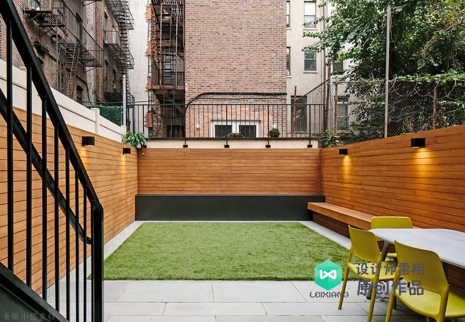 庭院防腐木颜色搭配效果图,庭院怎么铺装防腐木