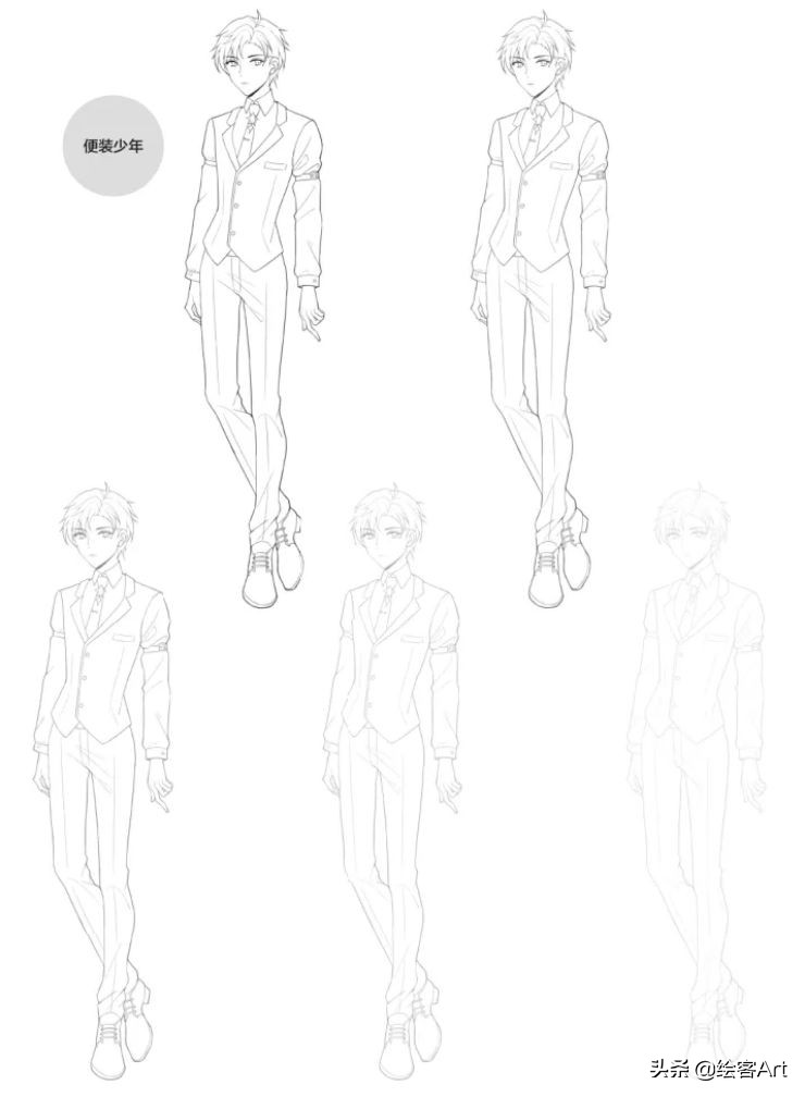 动漫人物只画一个头,大头动漫人物绘画