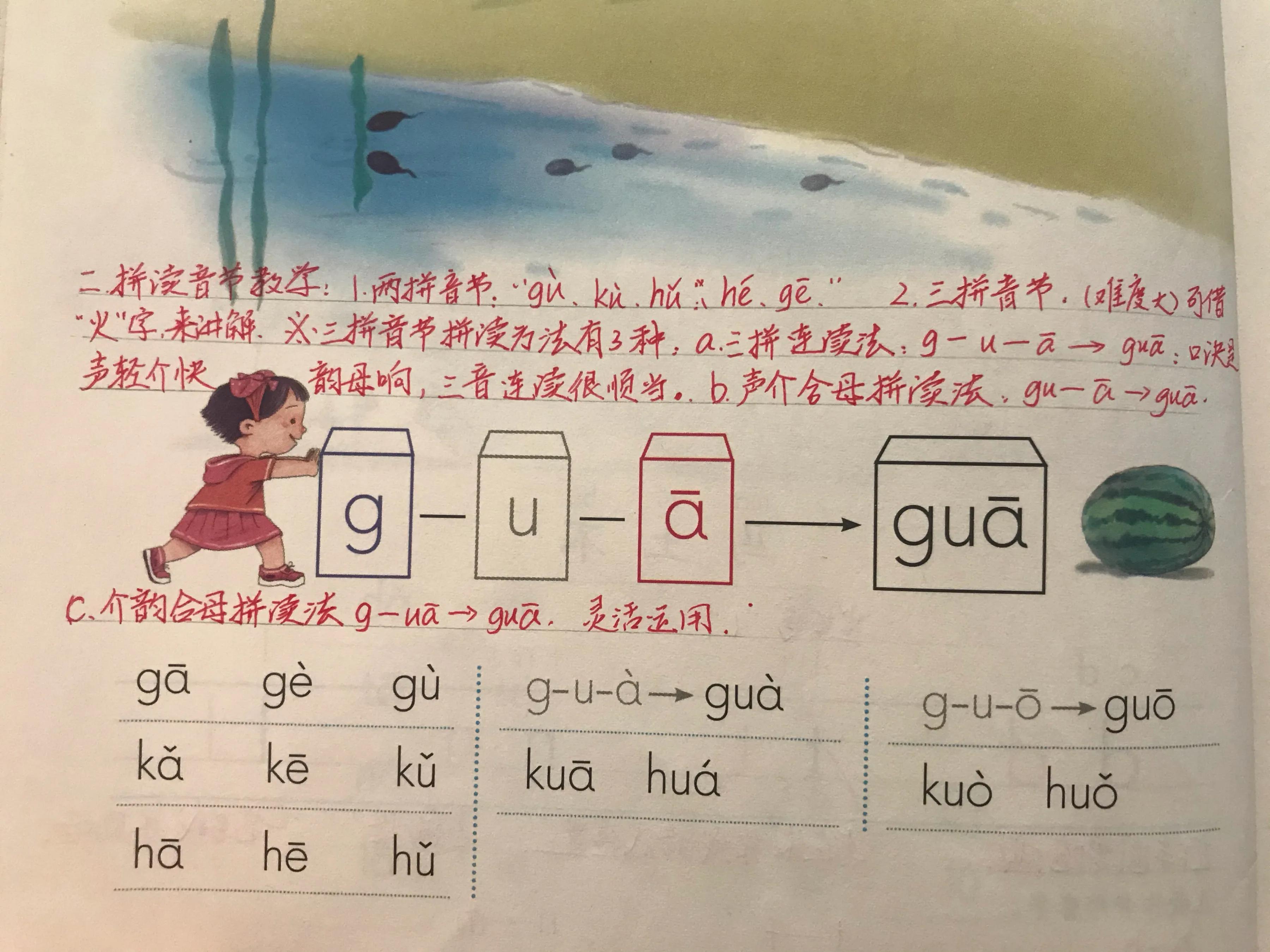 一年级拼音三拼音节拼读练习跟读,一年级拼音三拼怎么拼读