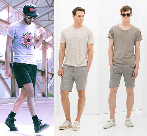 穿短裤阳光帅气男生,夏天男生短裤配什么鞋好看