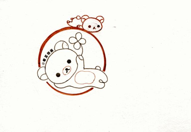 简笔画小熊慢动作,简笔画小熊教程视频