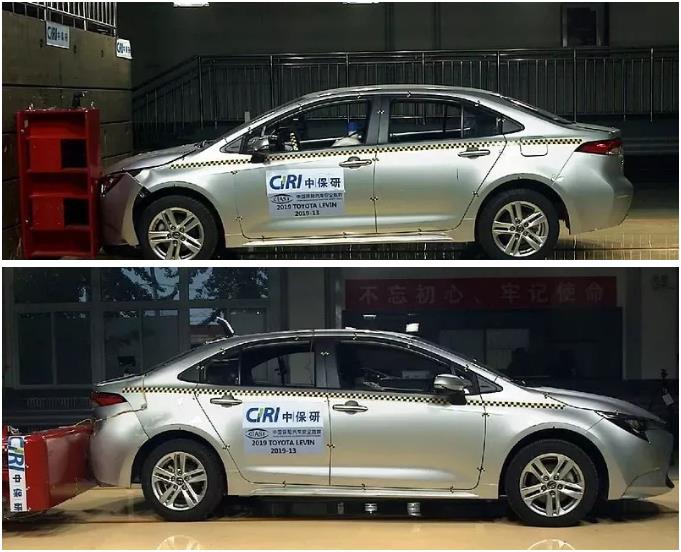 日系车真实碰撞安全性,16款丰田雷凌碰撞测试