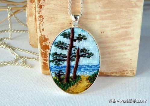 简单的刺绣秒学会,简单做美丽项链