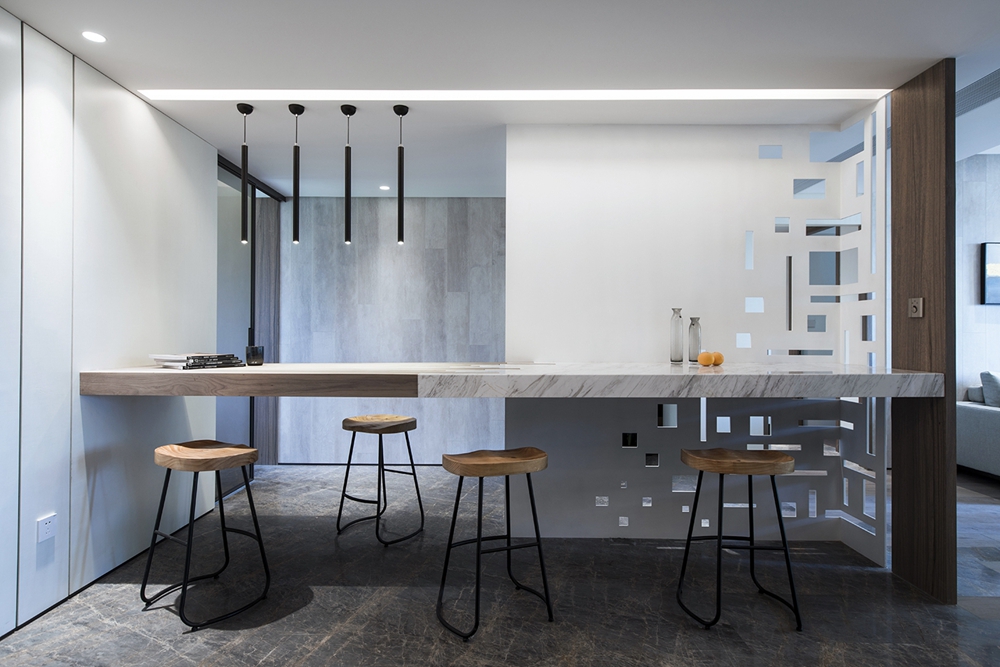 悬空电视柜台面无缝拼接,这是我见过最现代风装修