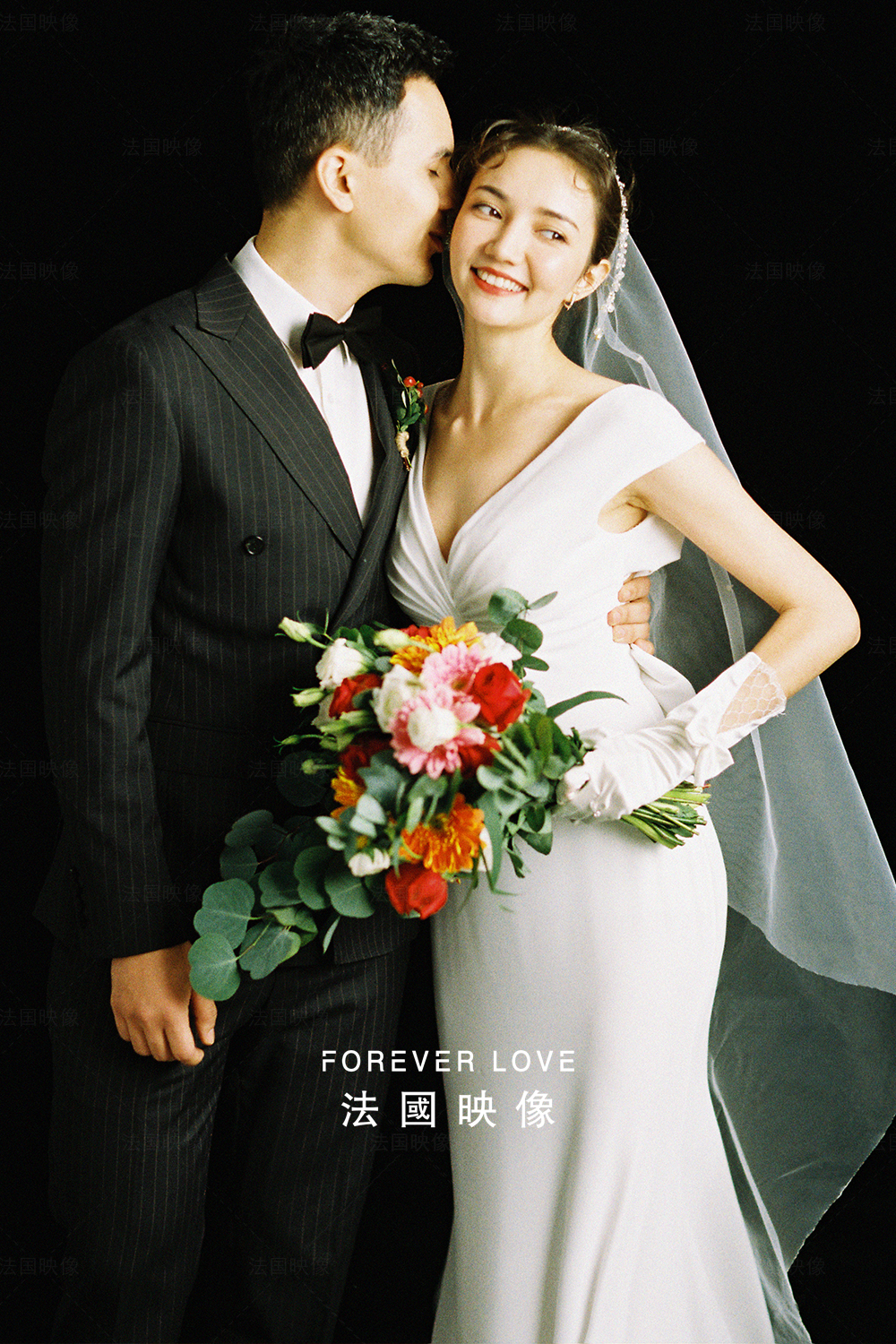 北海拍婚纱照短发,短发新娘婚纱照