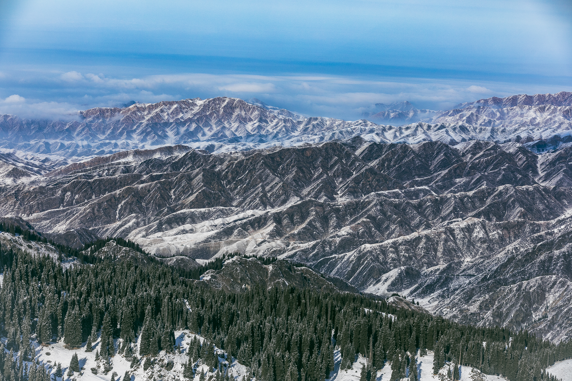 大美新疆博格达峰美景,天山天池博格达峰全景图片