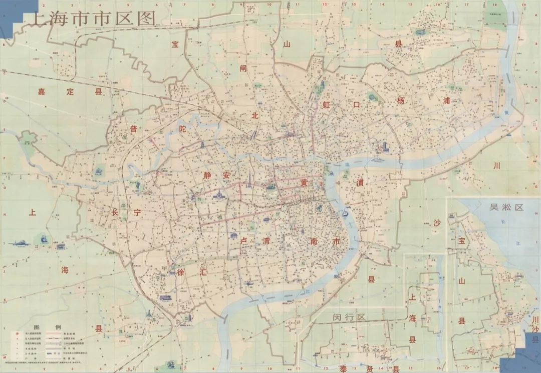 上海市版图演变全过程,上海市区行政地图变迁