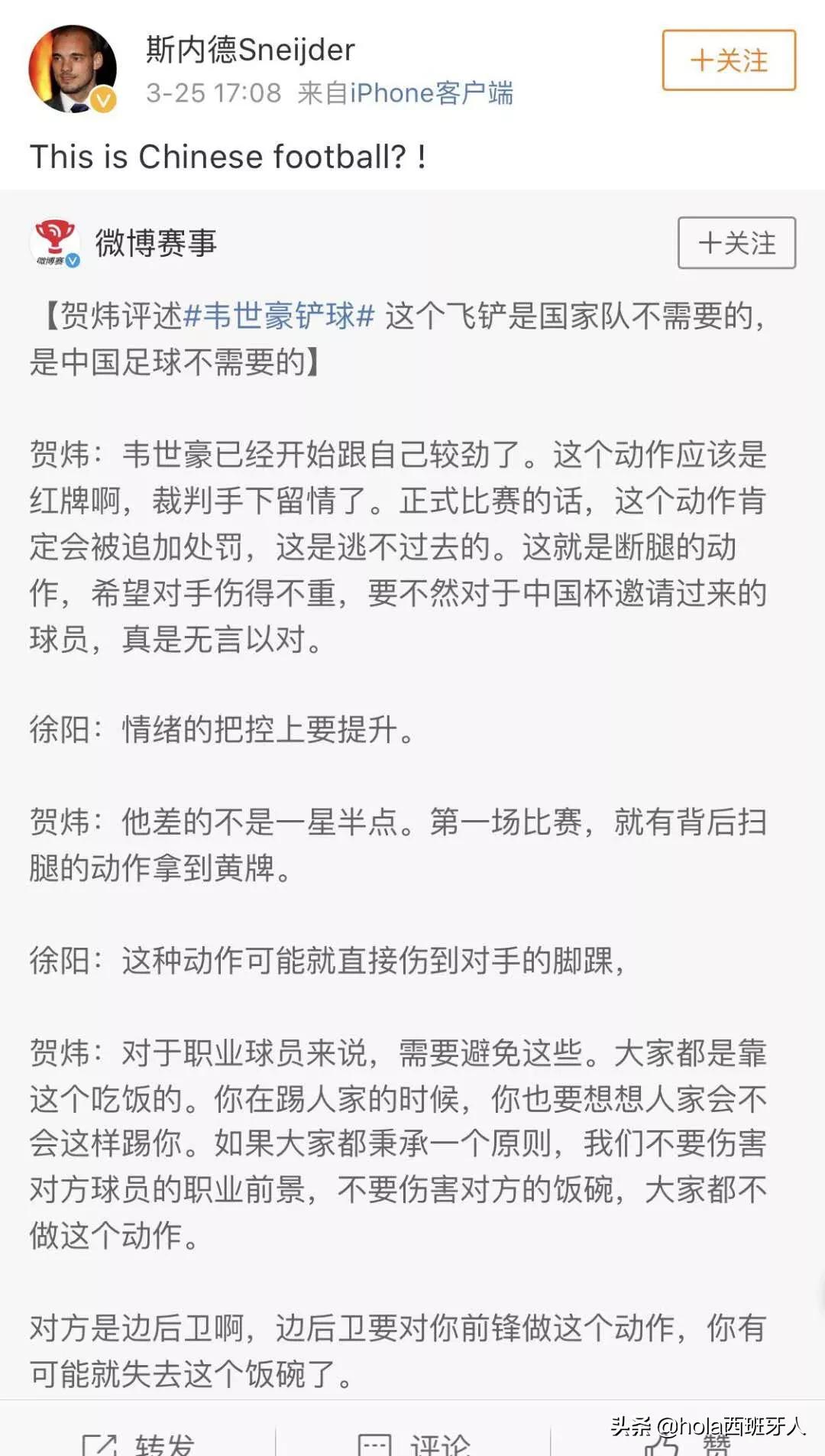 韦世豪红牌惩罚,斯内德对韦世豪的评价