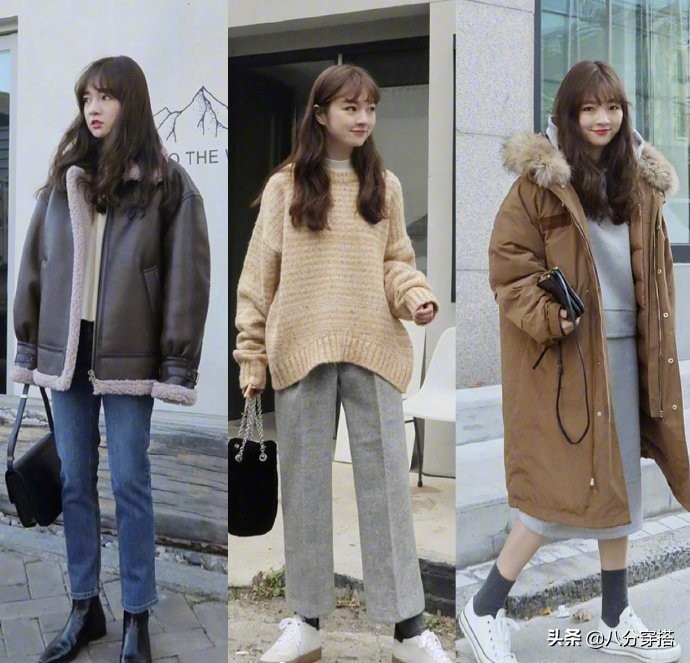 实用又时髦的冬日基础款穿搭！千鸟格大衣稳重大气，时尚洋气