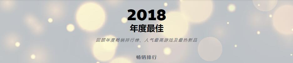 2018Steam年度最佳出炉《怪物猎人世界》大放异彩