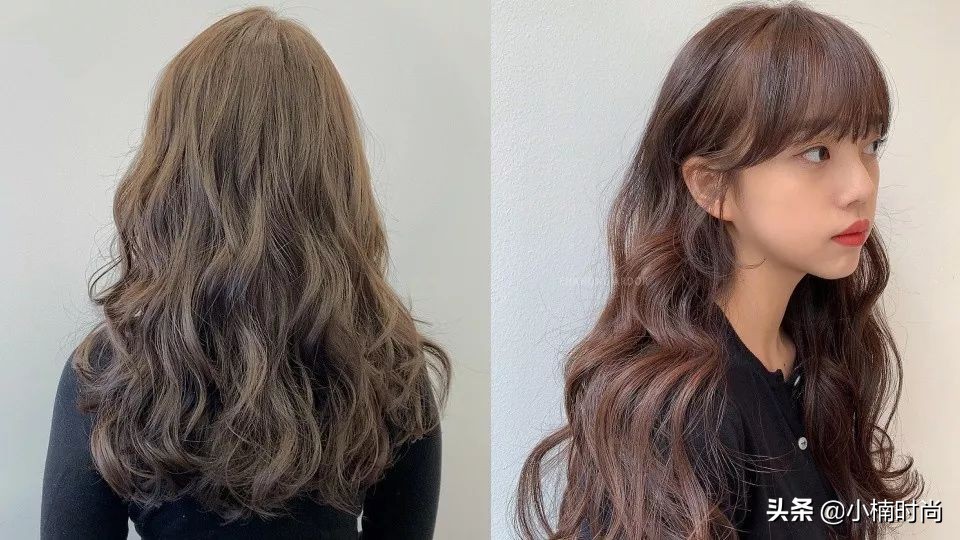 韩系及肩卷发发型,百搭脸型扎发发型