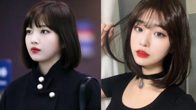 圆脸适合的刘海短发学生自己剪,适合圆脸短发的刘海剪发教程