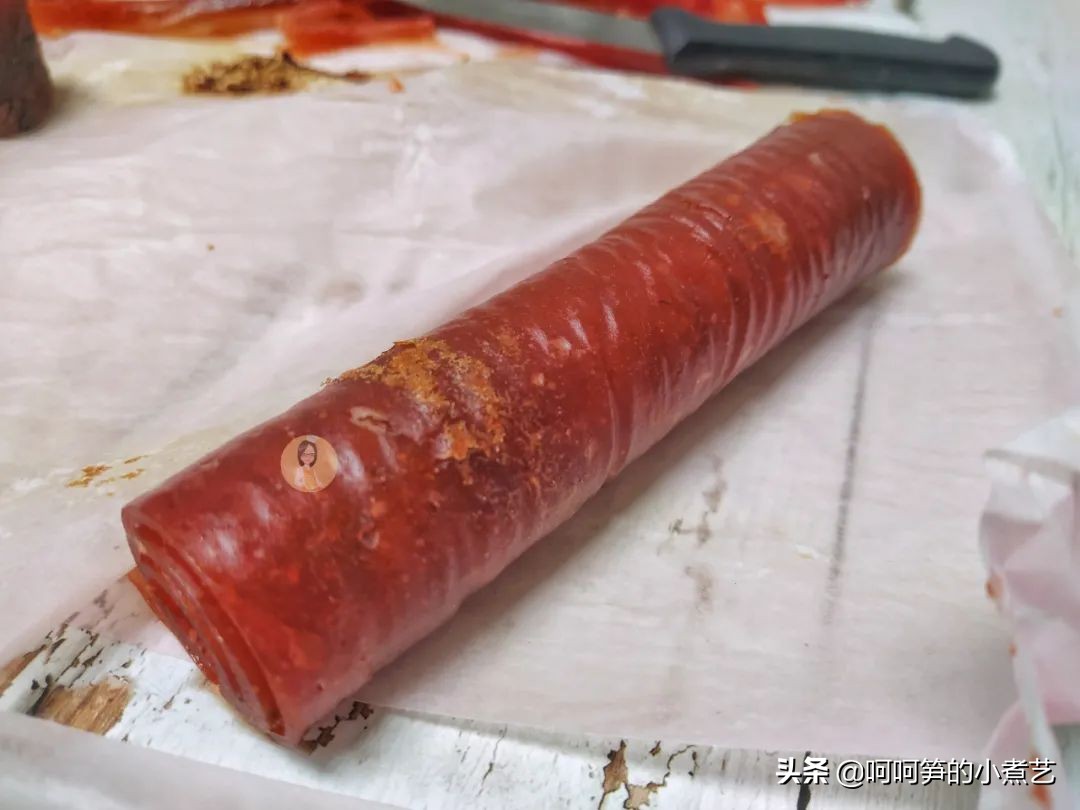 酸甜开胃的果丹皮快点学起来,吃卷果丹皮童年小零食