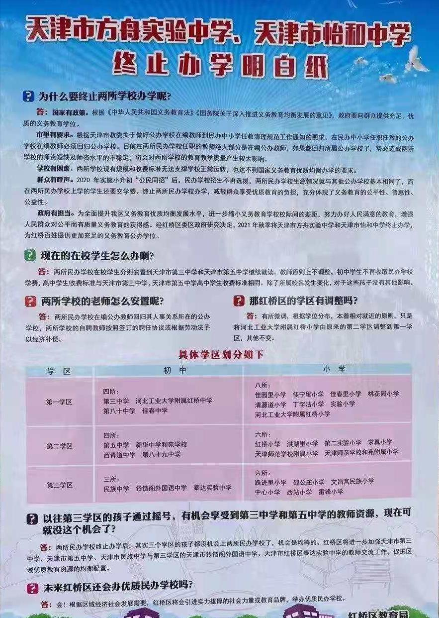 今年红桥区小升初一片区招生计划,红桥区小升初划片一览表