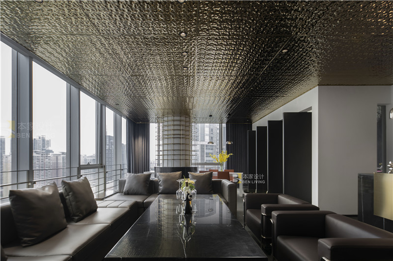 135平私人会所效果图,新中式极简轻奢高级私人会所