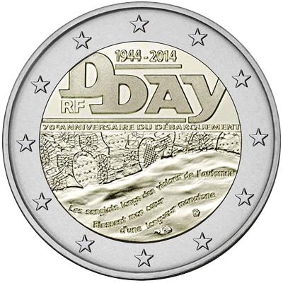 四分之一欧元中法纪念币,2欧元纪念币