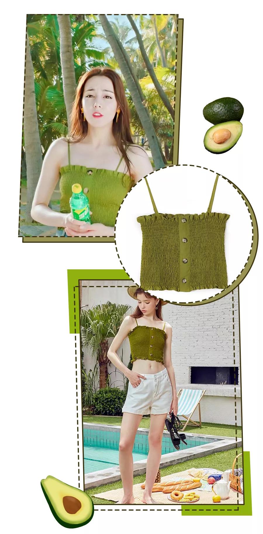牛油果绿流行,牛油果绿跳色搭配款式