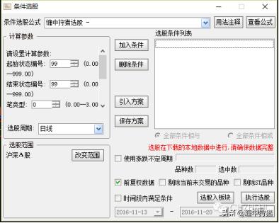 缠中狩猎选股公式,缠论选股法