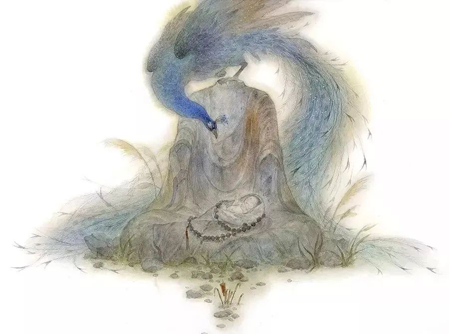 大鱼海棠唯美漫画插画设计,马克笔插画大鱼海棠