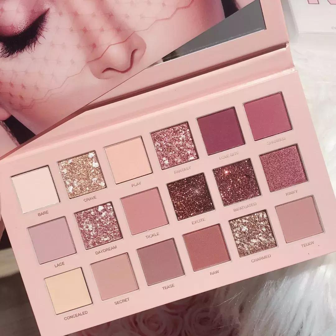 四色仙气紫色眼影盘,novo液体眼影试色好闪亮仙气十足