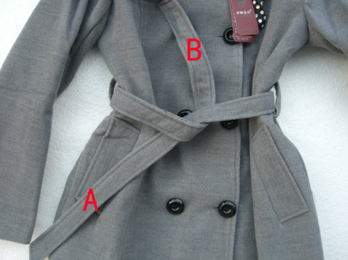 大衣背后蝴蝶结最简单打法慢动作,大衣腰带系法钻石结慢动作教程