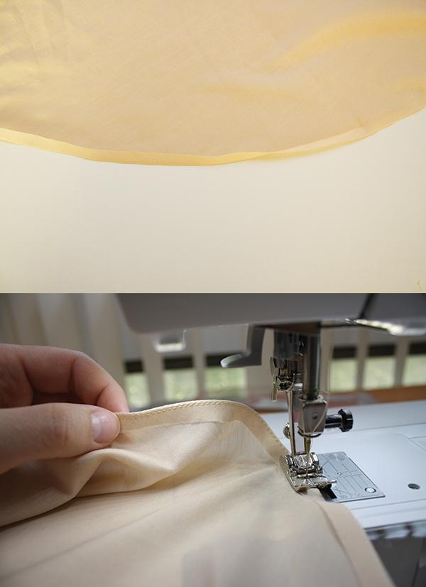 大弧形下摆卷边的技巧,下摆最快卷边手法视频