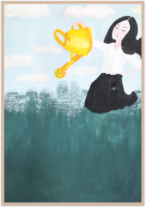 教师节儿童水粉画简单,教师节的儿童水粉画