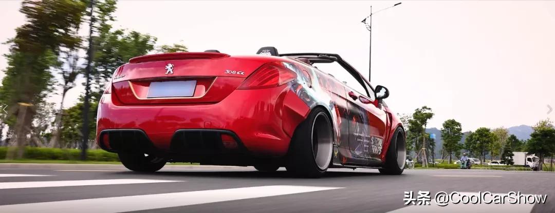 不迎合法系车的浪漫，车友打造‘机甲风’的标志308CC