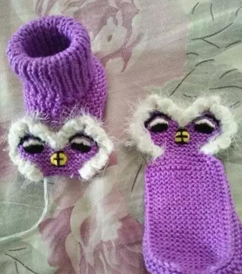 织42-43码毛线鞋全部视频教程,超萌春秋宝宝毛线鞋