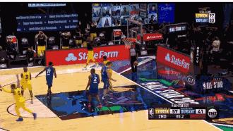 詹姆斯超远暴扣绝杀库里,杨毅解说库里绝杀