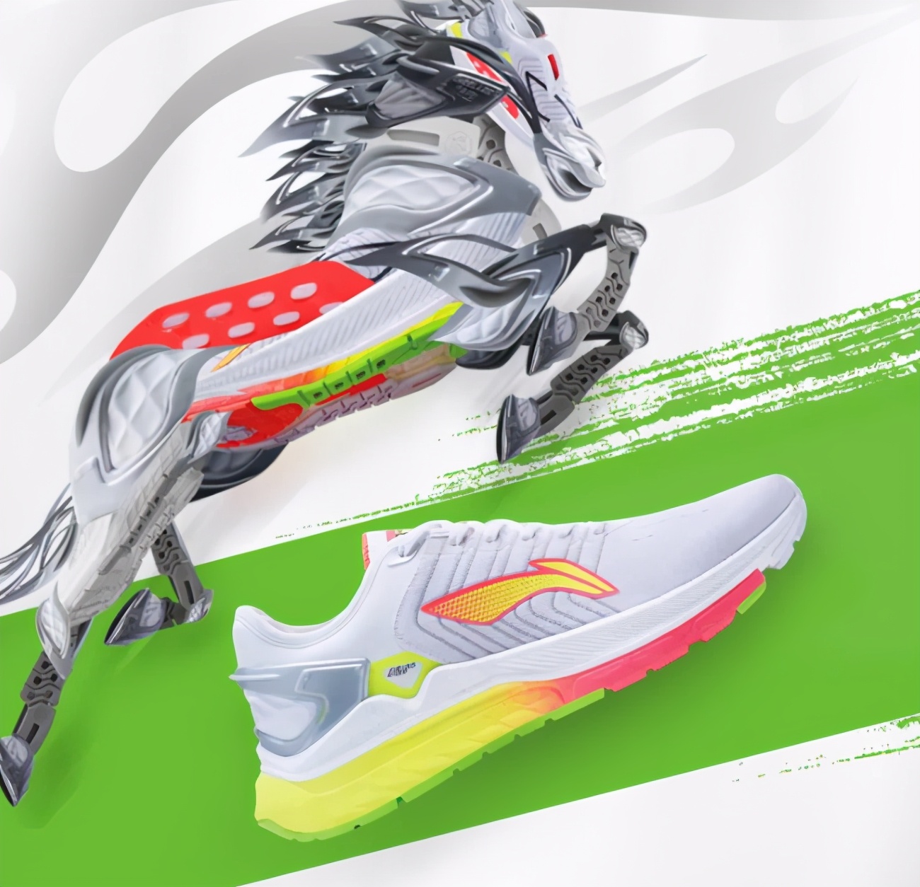 李宁烈骏5 夏季鞋面 (李宁烈骏5代黑彩虹配色)