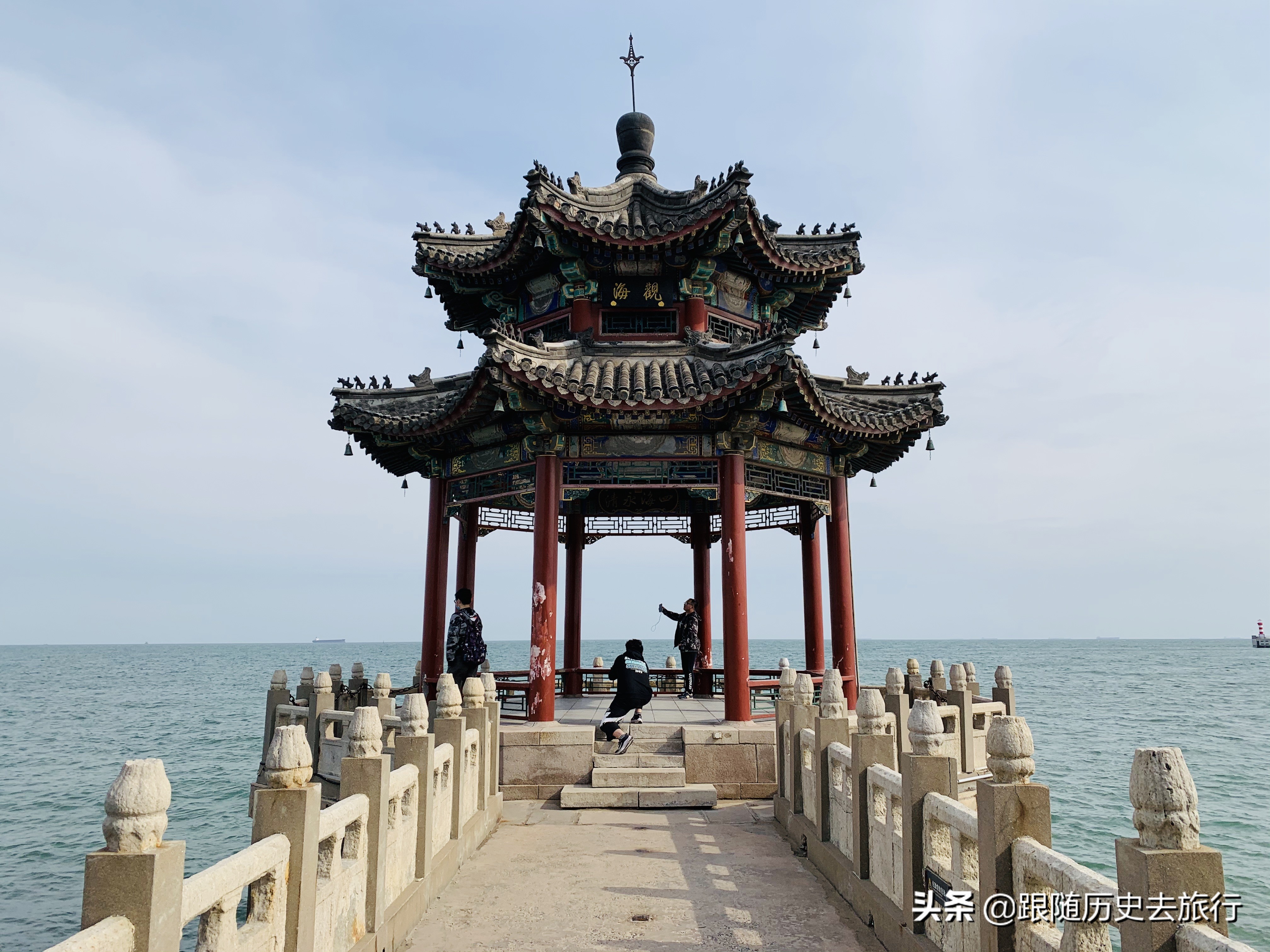 秦皇岛古长城美如画,万里长城老龙头俯视图