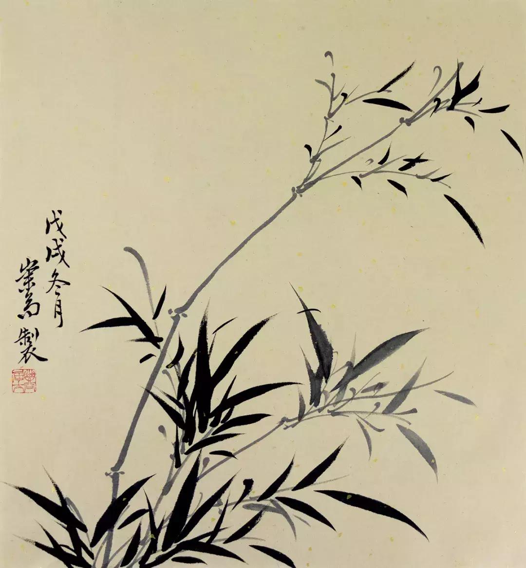 梅兰竹菊国画中的山石画法,梅兰竹菊国画写意教学视频