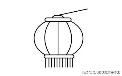 元旦灯笼边框简笔画大全简单漂亮,元旦简笔画灯笼的画法