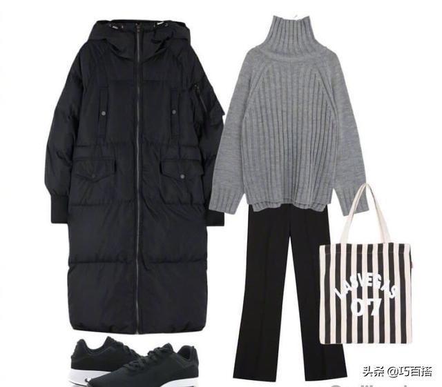 简单黑色棉服连帽,时尚修身黑色棉服简单大气