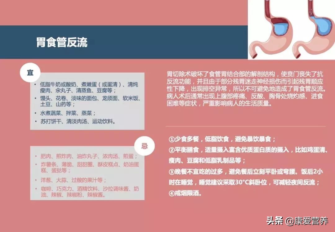 胃癌术后五大并发症区别,早期胃癌术后一年饮食哪些不能吃