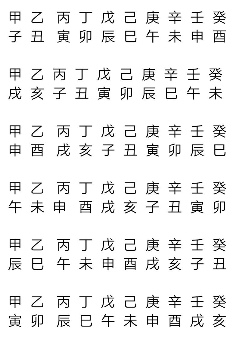 六十甲子推算年龄口诀,数六十甲子教程