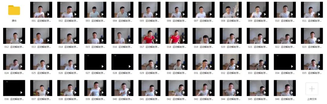 210G解剖学视频，包含系统、断层、运动、人体和局部解剖学