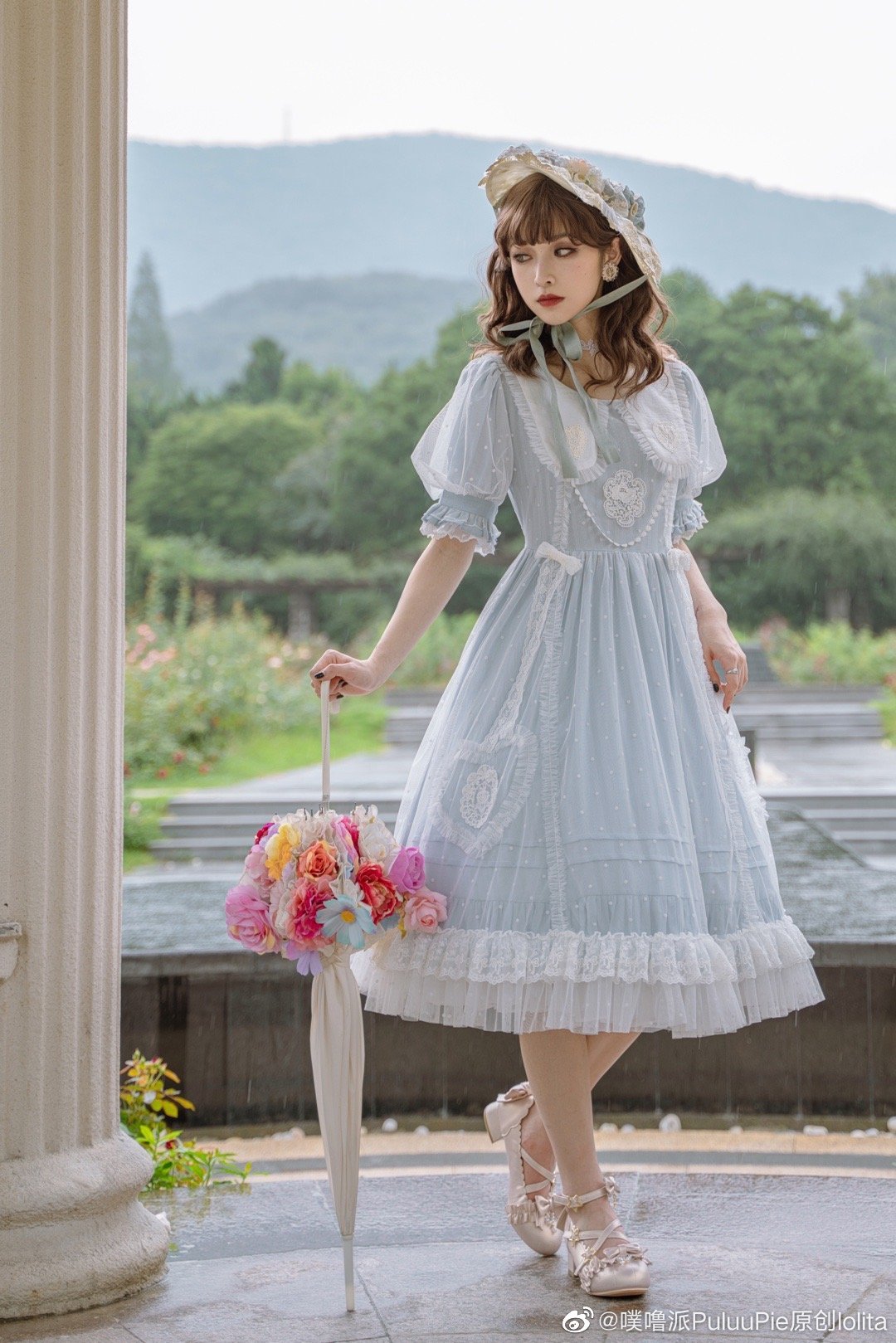 显瘦蓝色lolita夏季,好看显白凉快的lolita