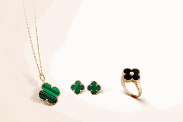 绿松石项链刘嘉玲,梵克雅宝四叶草项链春晚