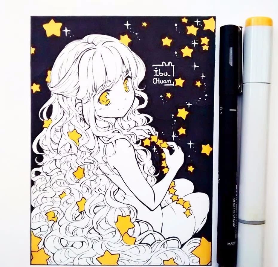 马克笔上色教程动漫人物q版30色,学马克笔画动漫免费教程