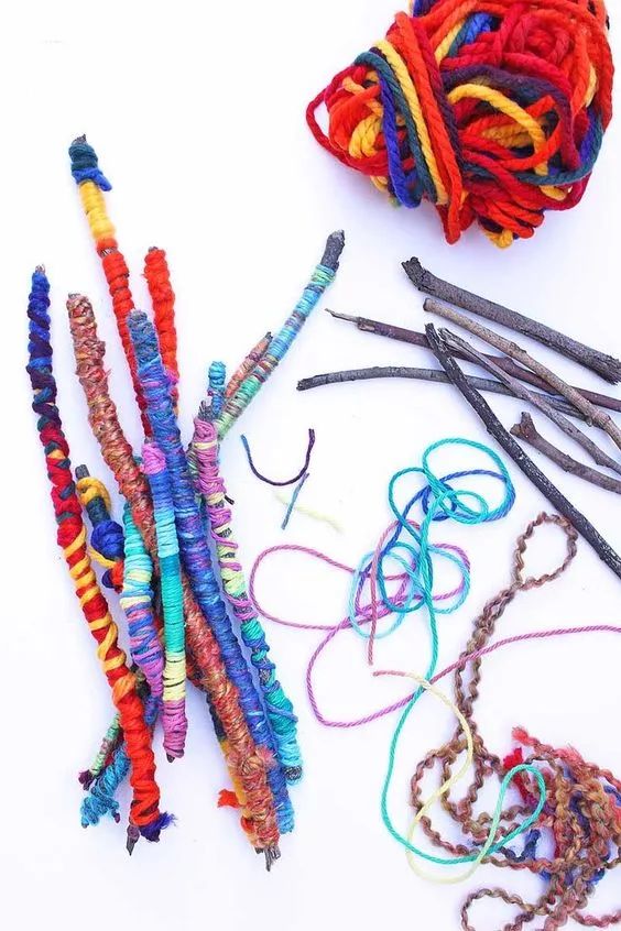 100种创意树枝,幼儿园手工装扮树枝