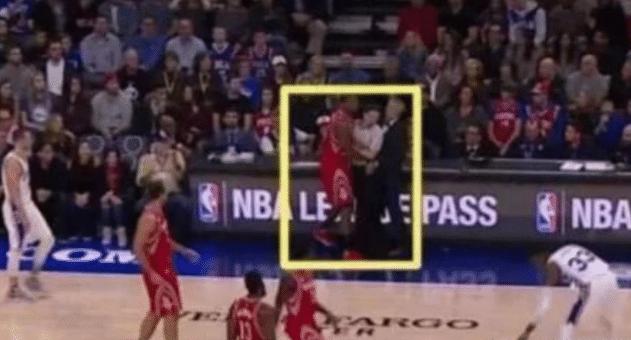 NBA最美女裁判被人咸猪手,场面一度十分尴尬,球迷们纷纷吐槽