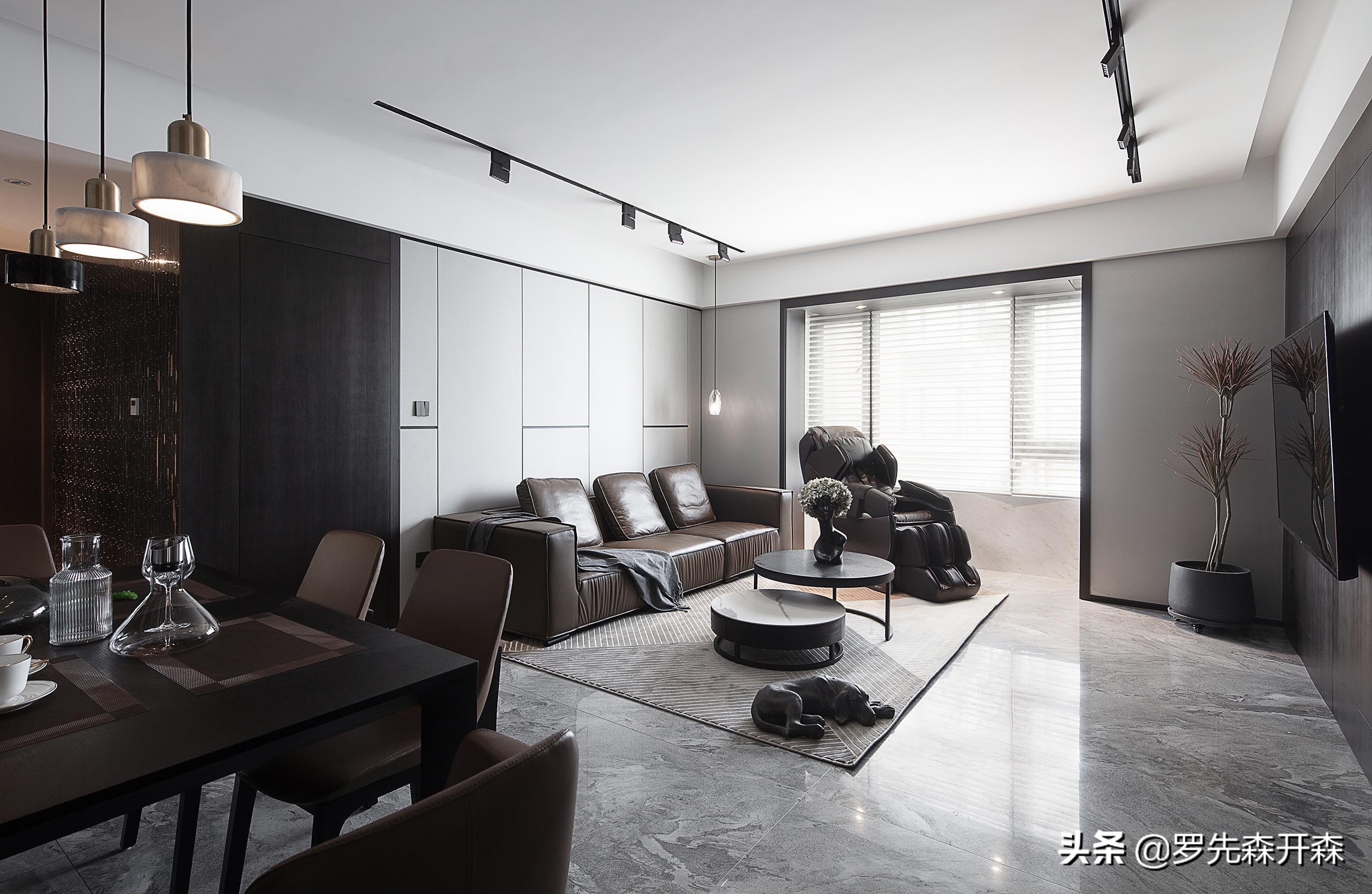 135㎡简约时尚住宅设计；初见优雅静谧，久处相素静好