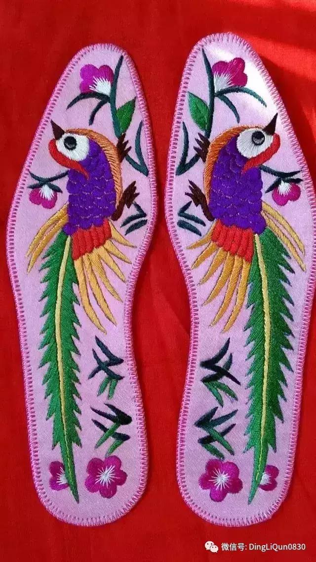 鞋垫手工刺绣最好看复杂的图案,刺绣作品展示简单