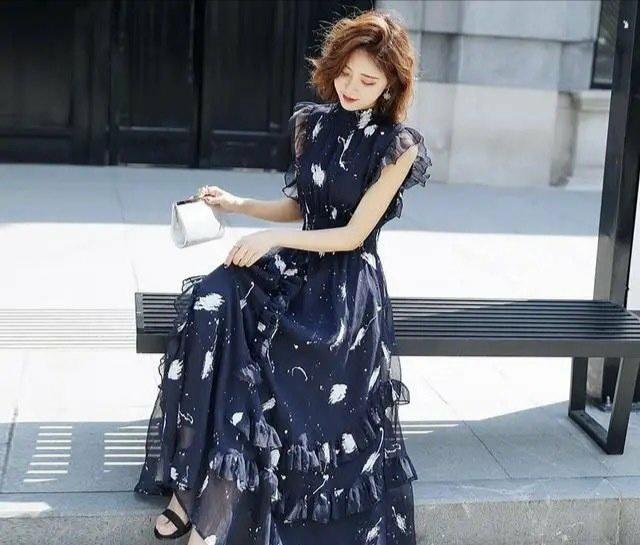 纱裙雪纺裙,时尚洋气纱纱裙