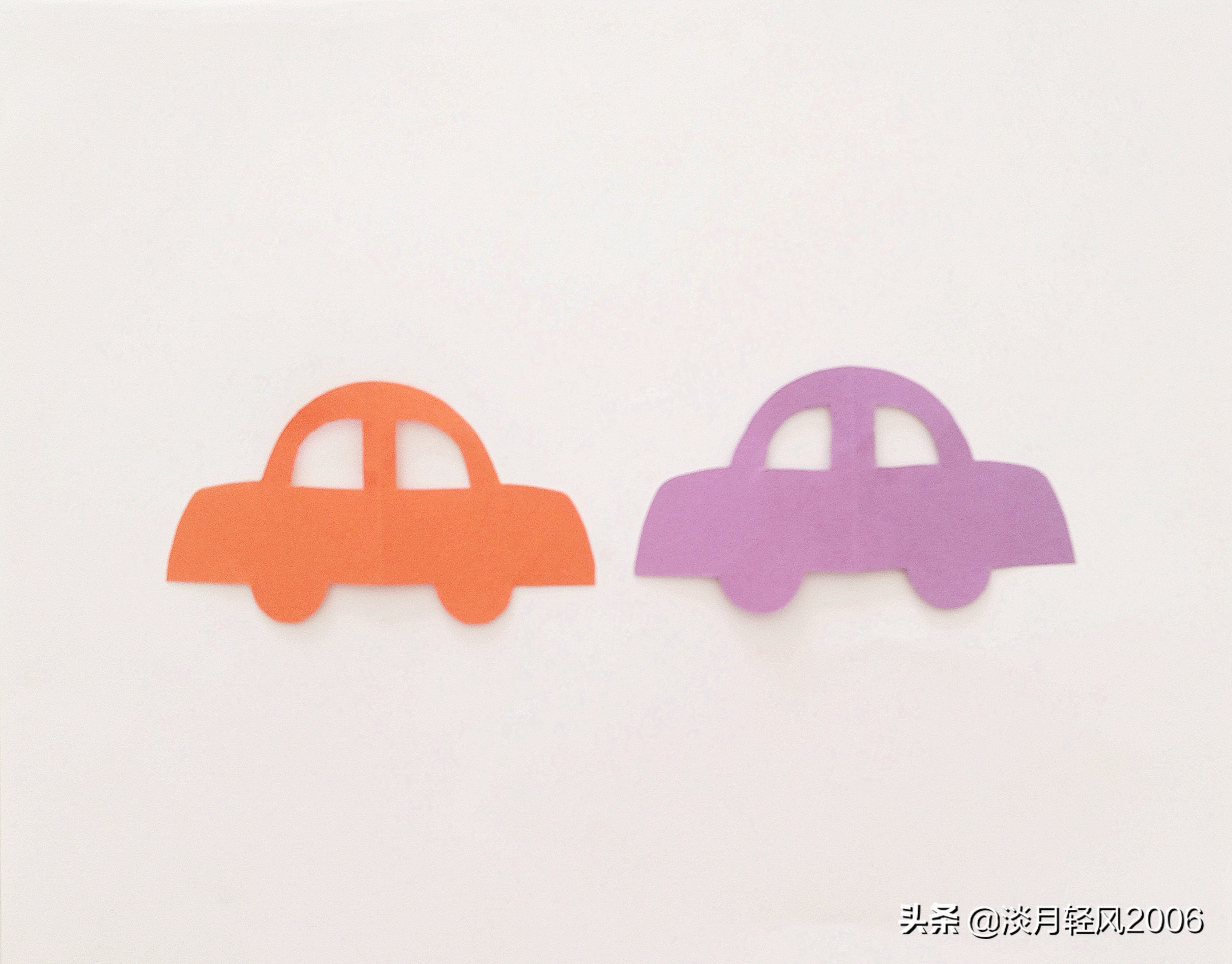 幼儿园卡纸剪出形状然后拼成汽车,幼儿园卡纸小汽车手工教程