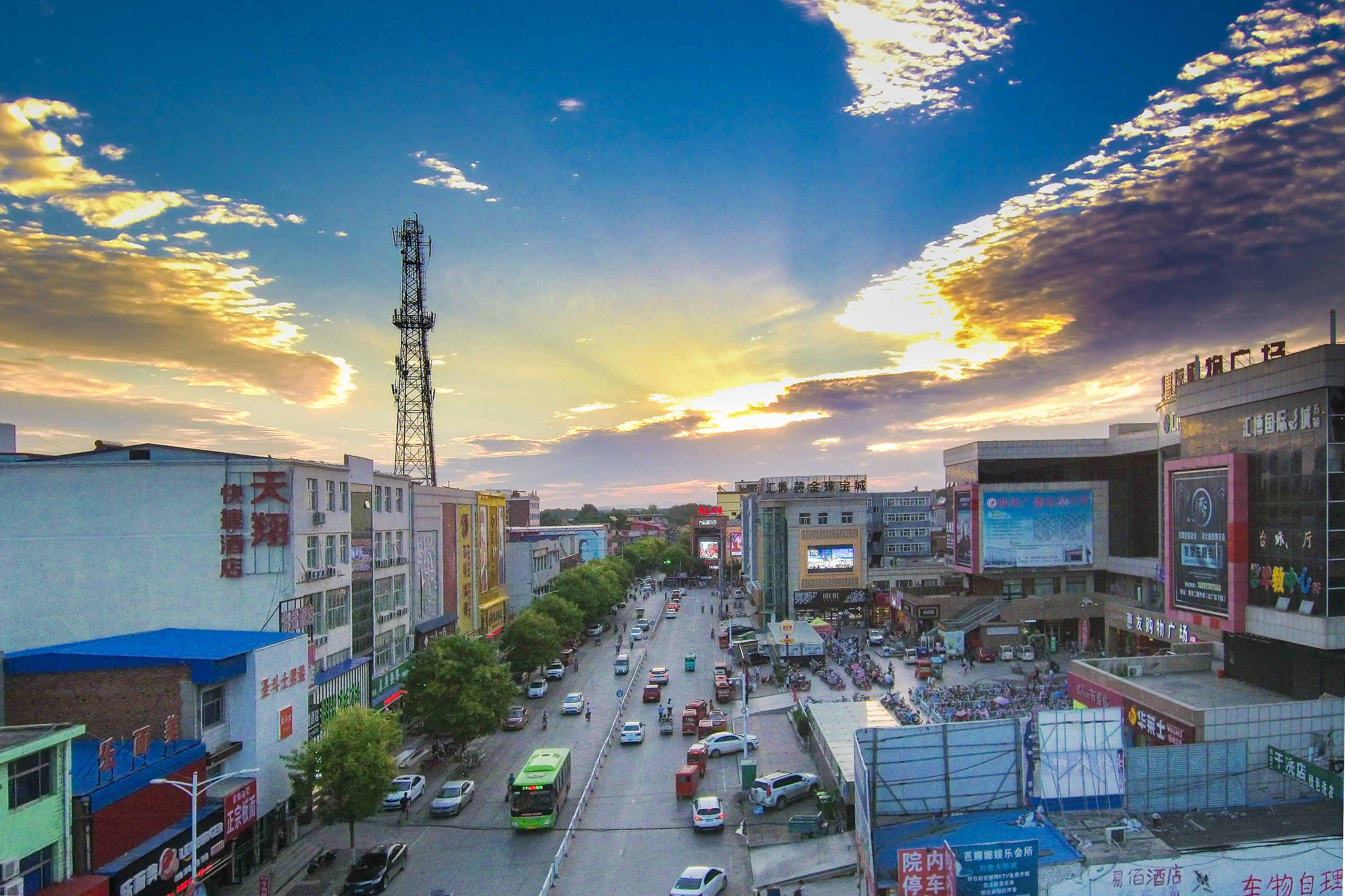 曲阳县城全景视频,曲阳县城高清地图