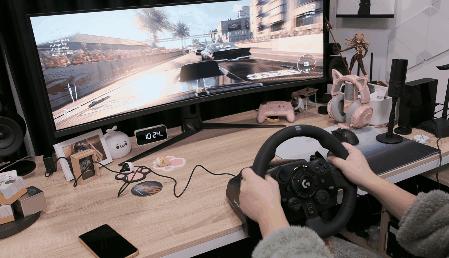 罗技全新方向盘g923开箱,罗技g923配啥座椅